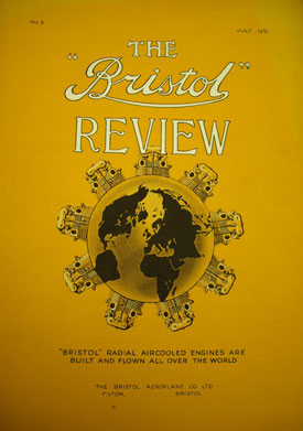 Cover of Bristol Review promoting world-beating Bristol engines, 1931 (Bristol Aero Collection).