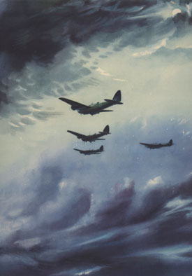 Blenheims on patrol (Bristol Aero Collection).