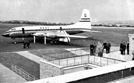 Bristol Britannia which landed on opening day at Lulsgate, bringing various VIPs and dignitaries.