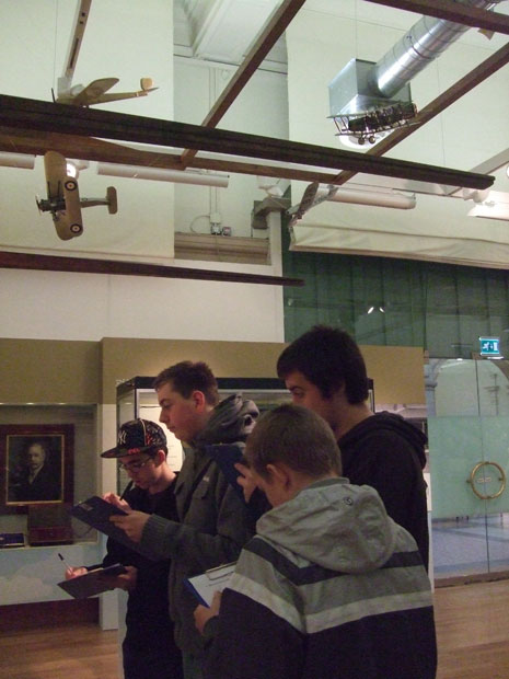 Some of the students have been to visit the Flight exhibition.
