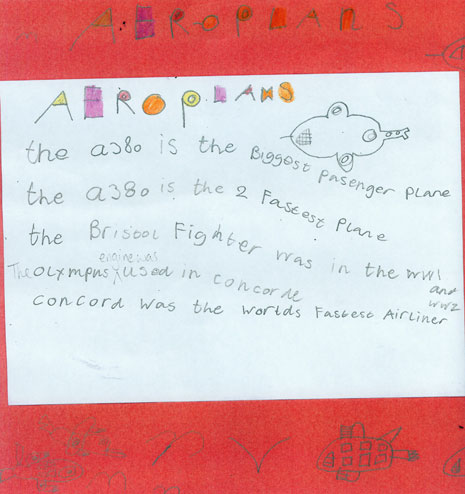 The pupils also created information posters about what they had learnt about local aviation. You can see details from their pictures here.