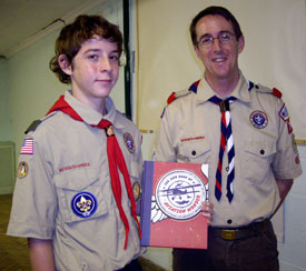 Two members of Boy Scouts of America who were visiting Brunel District when the book was launched.