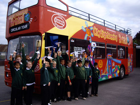 City Sightseeing Bristol Brings Pupils to Flight.