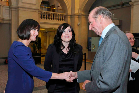 Clare Menzies and Esther Gray of Ignition, the company that designed and built the exhibition.