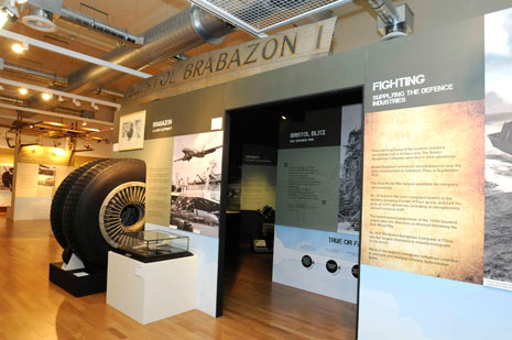 The Brabazon wheels and part of the fuselage outside the bunker entrance.