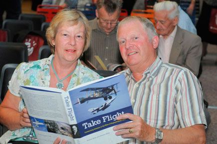 The photograph shows Dave and Bernice at the launch of the BAC 100 books in July 2010.