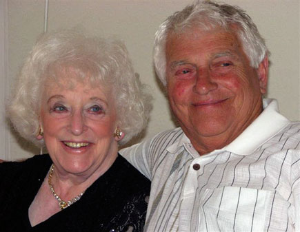 The colour photograph is of Harold and his wife celebrating her 80th birthday in the Canary Islands in 2010.