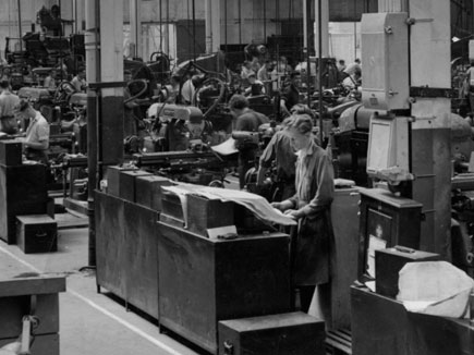 The photo is of Morris in the tool room. It was used in a display put up during Brabazon's Open Day.