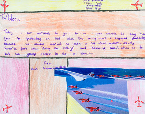 The pupils also had a day of collage-making with Gloria Ojulari Sule and wrote some beautiful thank you letters.